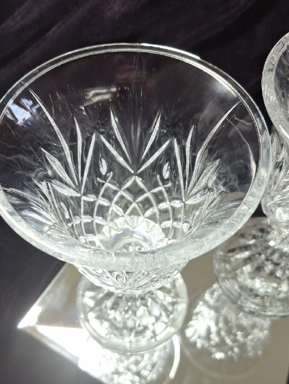 Godinger Clear Cut-Pattern Goblets - Set of 2
